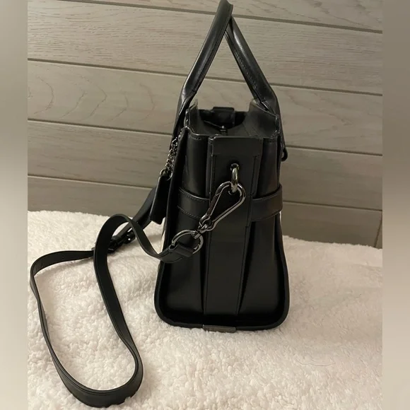 Coach Retail Quilted Exotic Swagger 27 - Rare item in black white and snakeskin - Picture 6 of 13